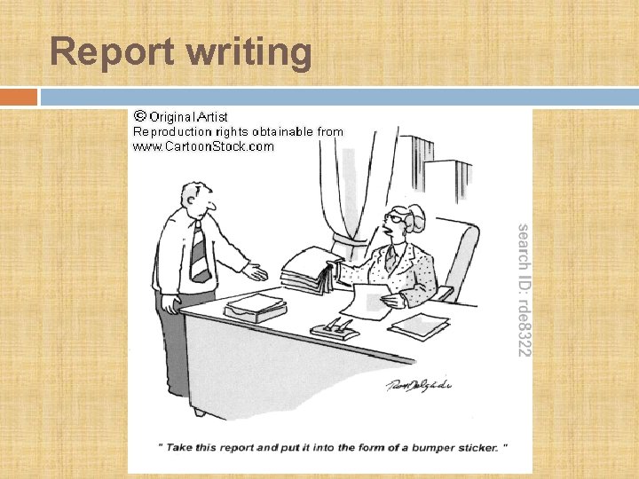 Report writing 