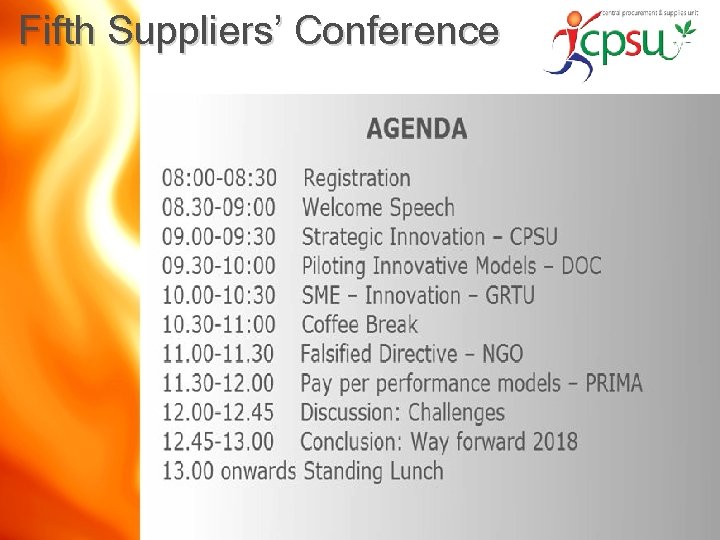 Fifth Suppliers’ Conference 