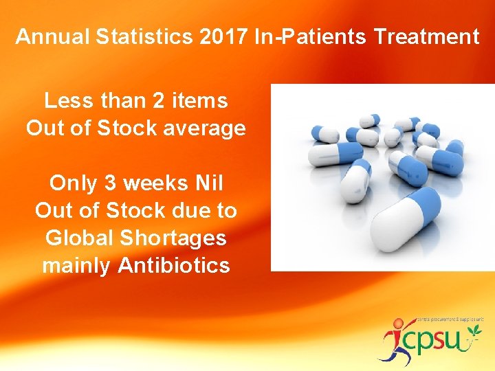 Annual Statistics 2017 In-Patients Treatment Less than 2 items Out of Stock average Only