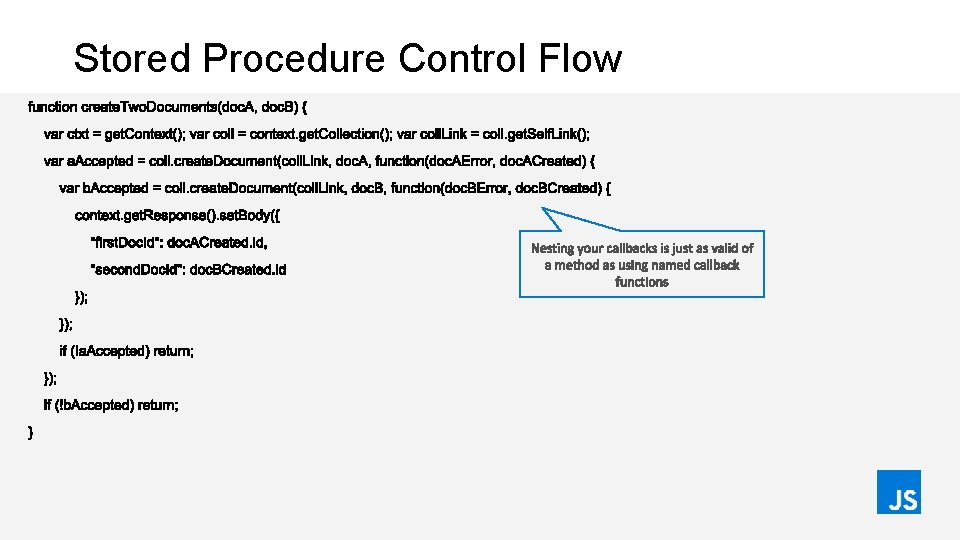 Stored Procedure Control Flow 