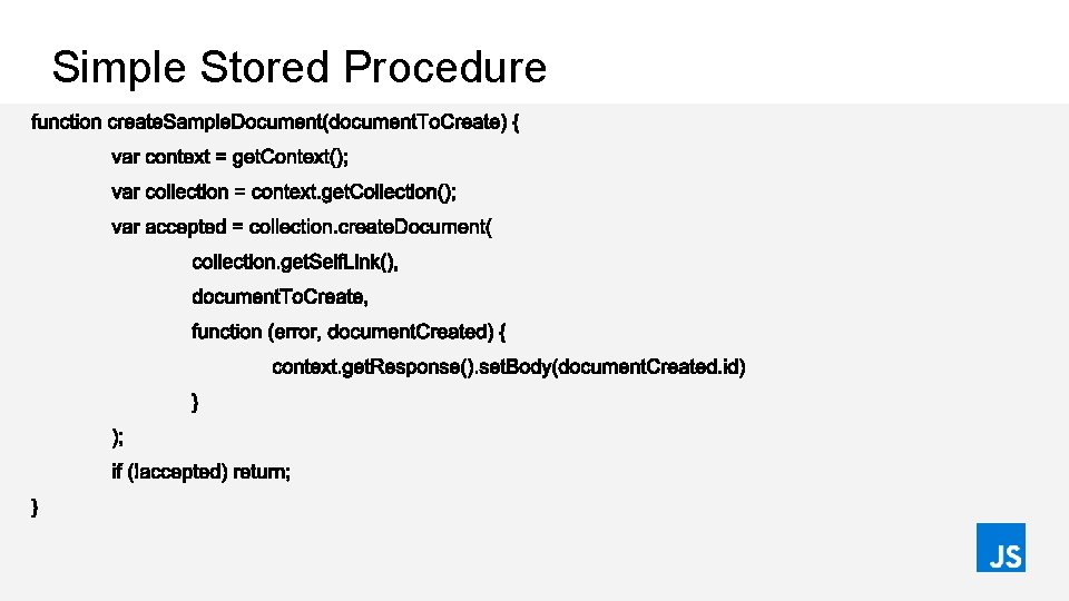 Simple Stored Procedure 