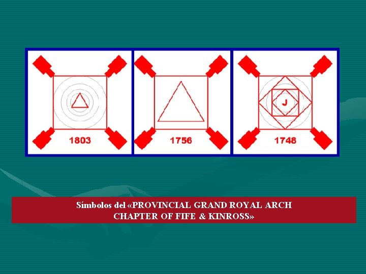 Símbolos del «PROVINCIAL GRAND ROYAL ARCH CHAPTER OF FIFE & KINROSS» 