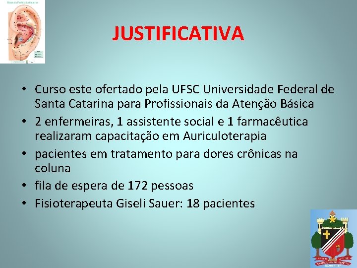 JUSTIFICATIVA • Curso este ofertado pela UFSC Universidade Federal de Santa Catarina para Profissionais