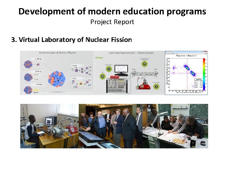 Development of modern education programs Project Report 3. Virtual Laboratory of Nuclear Fission Development of modern education programs Project Report 3. Virtual Laboratory of Nuclear Fission