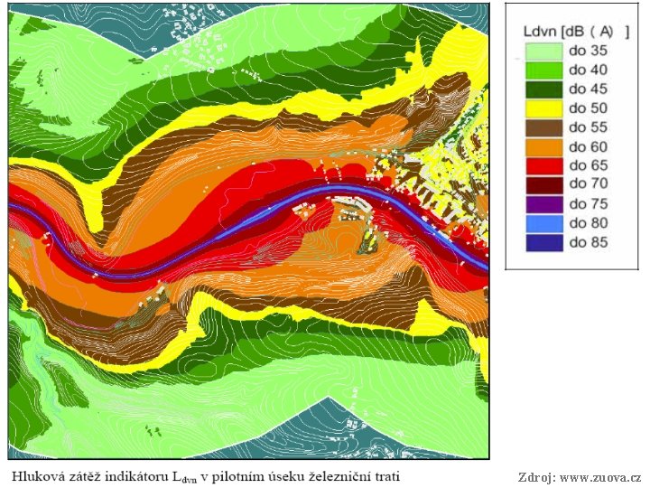 Hluková mapa železnic 5. března 2010 Hlukové mapy 25 Zdroj: www. zuova. cz 