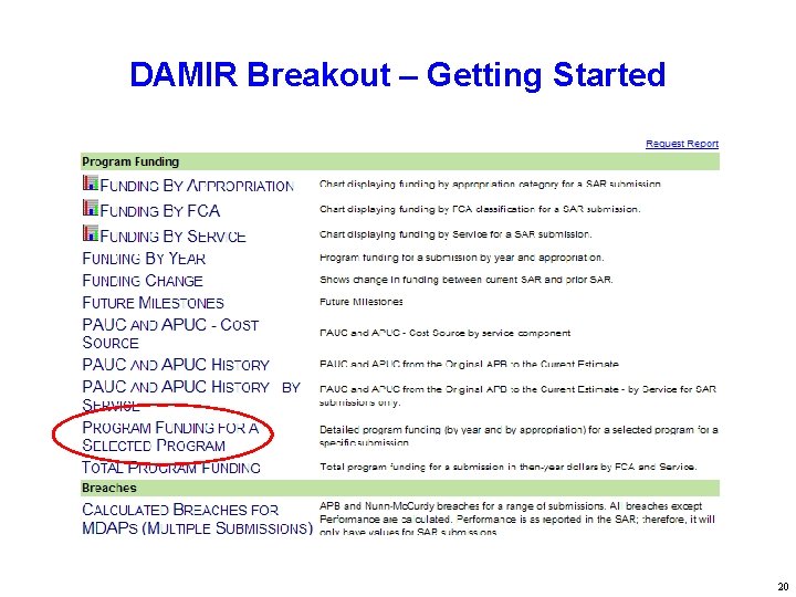 DAMIR Breakout – Getting Started 20 
