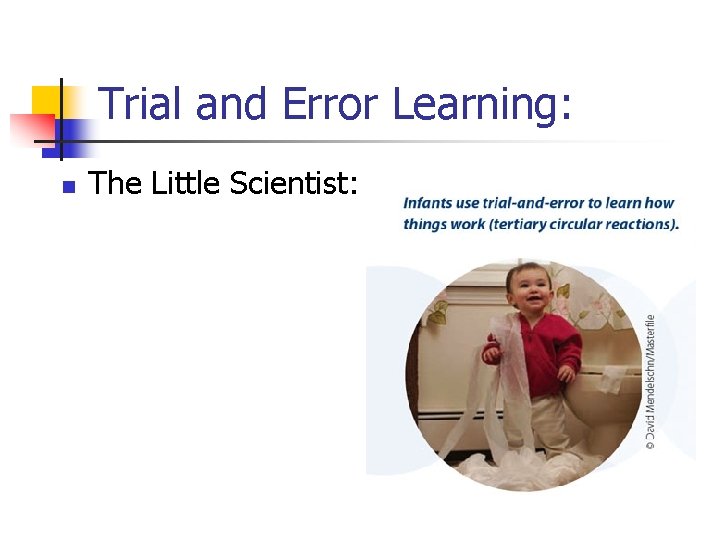 Trial and Error Learning: n The Little Scientist: 