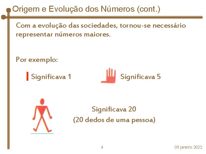 Origem e Evolução dos Números (cont. ) Com a evolução das sociedades, tornou-se necessário