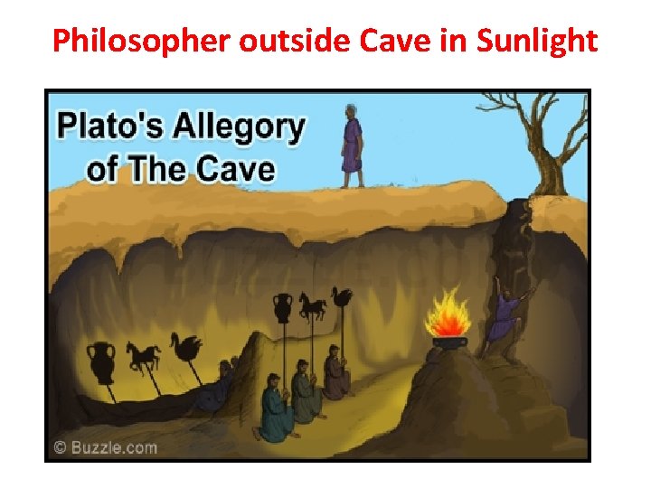 Philosopher outside Cave in Sunlight 