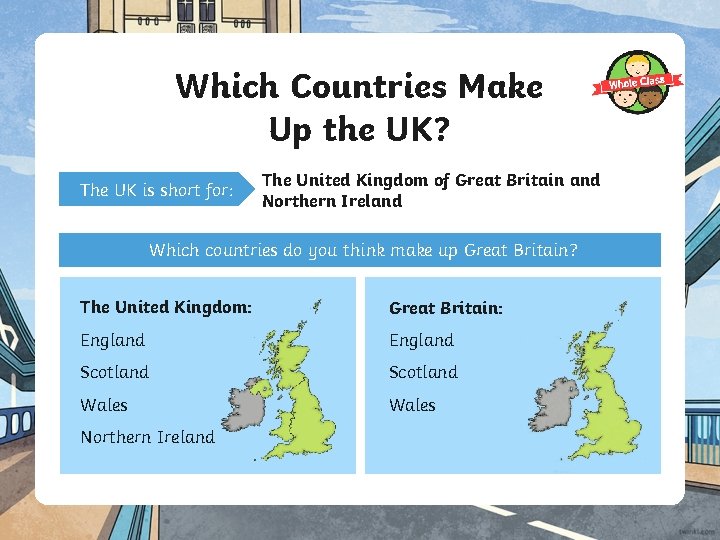 Which Countries Make Up the UK? The UK is short for: The United Kingdom