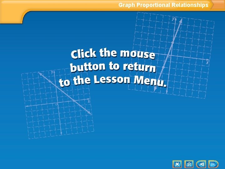 Graph Proportional Relationships End of the Lesson 