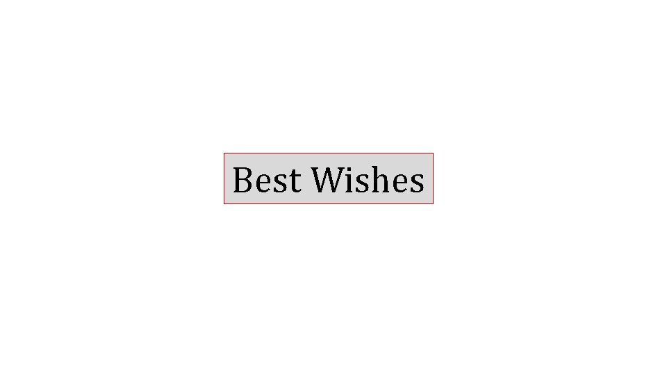 Best Wishes 