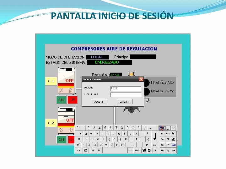 PANTALLA INICIO DE SESIÓN 