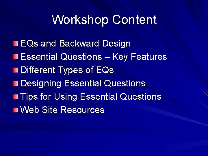 Essential Questions Keys to Meaningful Learning Boise State