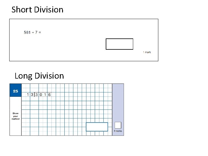 Short Division Long Division 