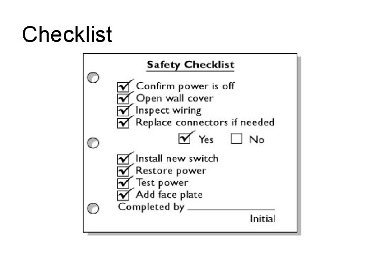 Checklist 