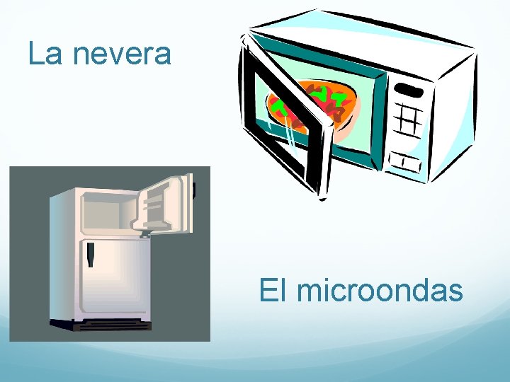 La nevera El microondas 