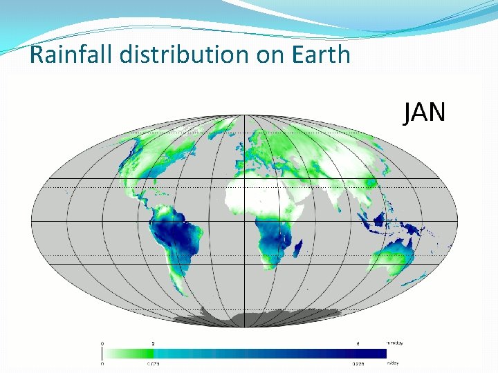 Rainfall distribution on Earth 