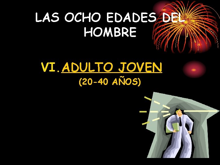 LAS OCHO EDADES DEL HOMBRE VI. ADULTO JOVEN (20 -40 AÑOS) 