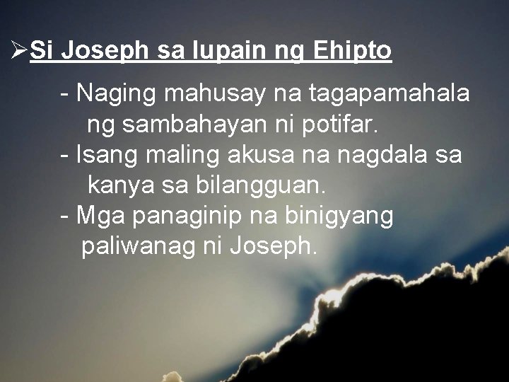 ØSi Joseph sa lupain ng Ehipto - Naging mahusay na tagapamahala ng sambahayan ni