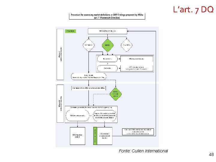 L’art. 7 DQ Fonte: Cullen International 48 