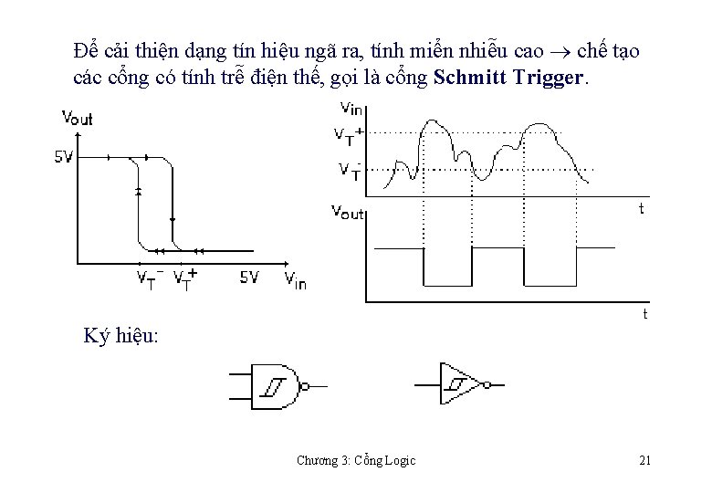 Để cải thiện dạng tín hiệu ngã ra, tính miển nhiễu cao chế tạo