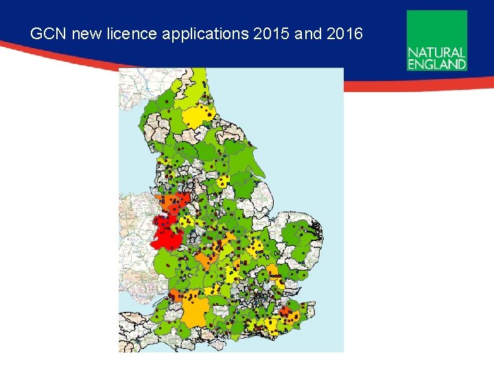 GCN new licence applications 2015 and 2016 