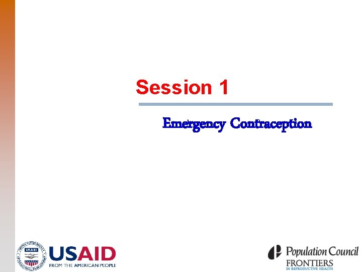 Session 1 Emergency Contraception 