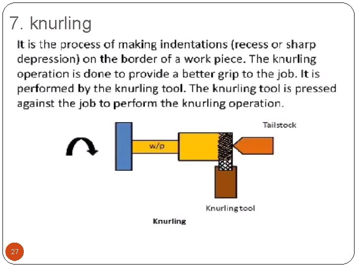 7. knurling 27 7. knurling 27