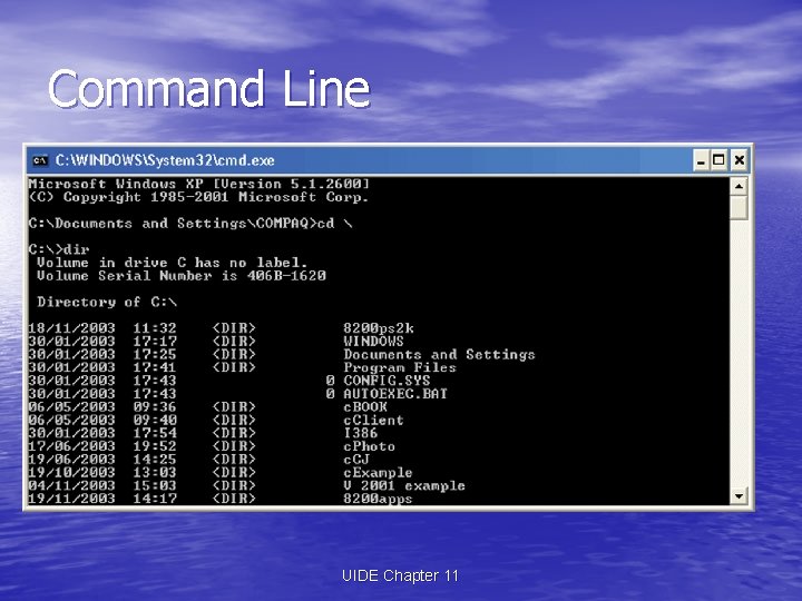 Command Line UIDE Chapter 11 