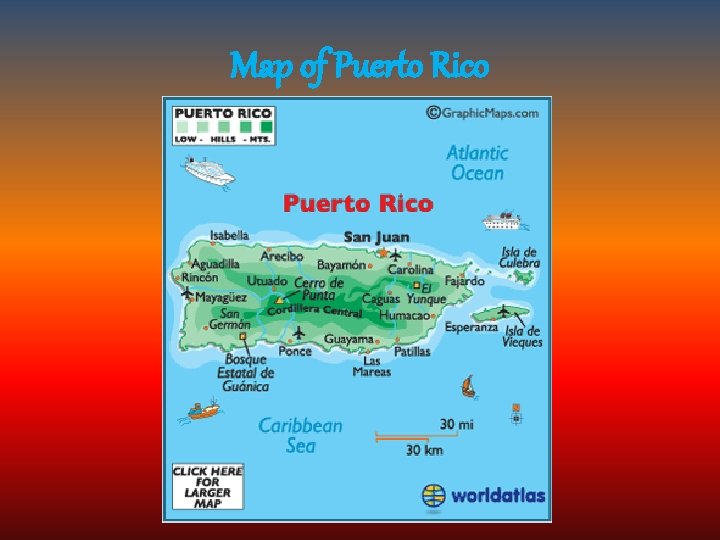 Map of Puerto Rico 
