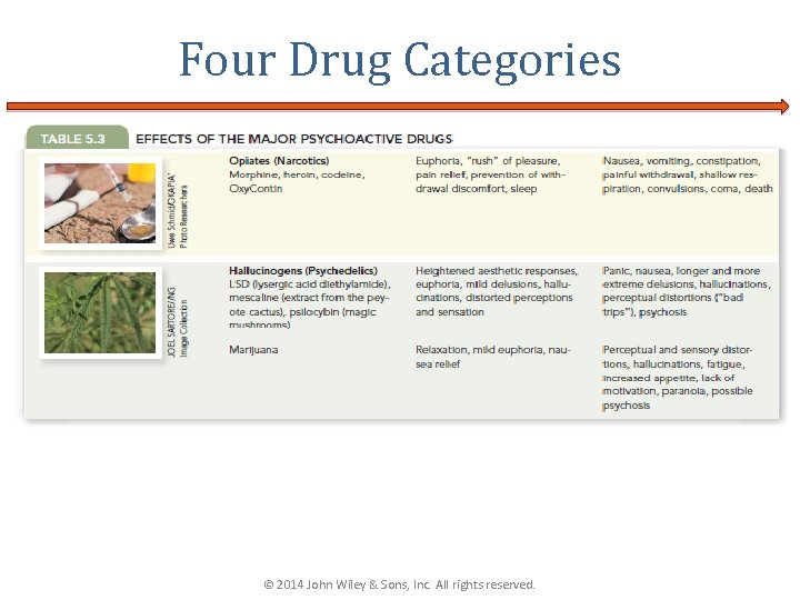 Four Drug Categories © 2014 John Wiley & Sons, Inc. All rights reserved. 