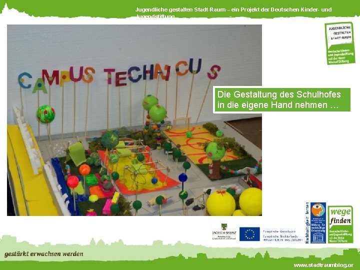 Jugendliche gestalten Stadt-Raum – ein Projekt der Deutschen Kinder- und Jugendstiftung Die Gestaltung des