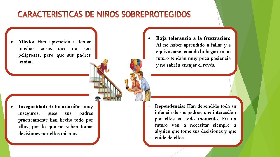  Miedo: Han aprendido a temer muchas cosas que no son peligrosas, pero que