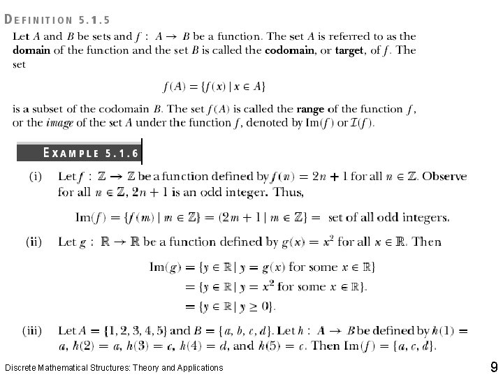 Discrete Mathematical Structures: Theory and Applications 9 