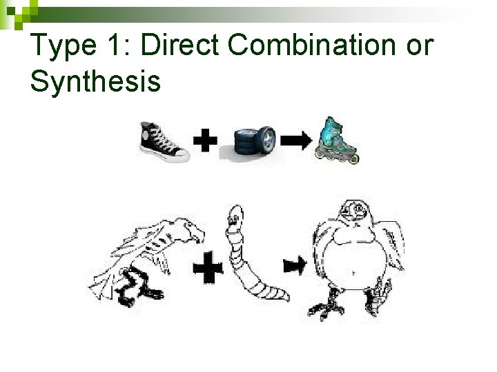 Type 1: Direct Combination or Synthesis 