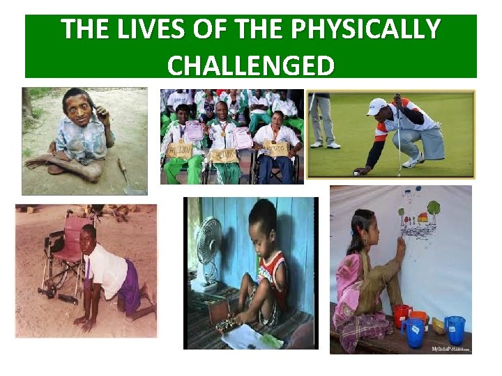 THE LIVES OF THE PHYSICALLY CHALLENGED 