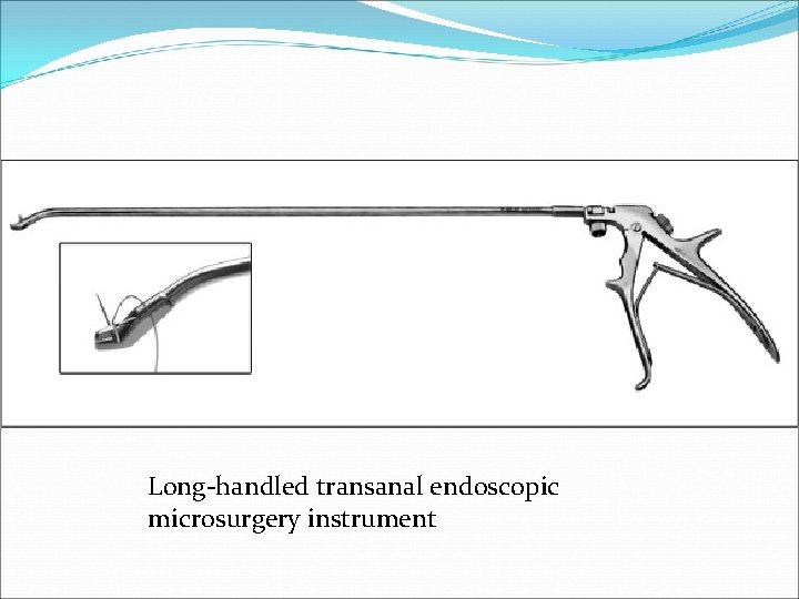 Long-handled transanal endoscopic microsurgery instrument 