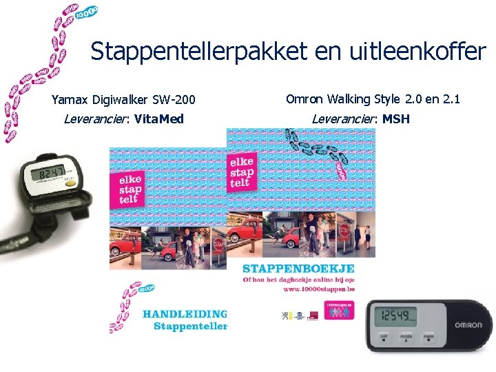 Stappentellerpakket en uitleenkoffer Yamax Digiwalker SW-200 Leverancier: Vita. Med Omron Walking Style 2. 0