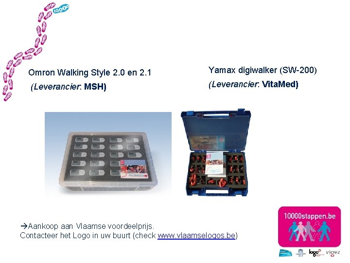 Omron Walking Style 2. 0 en 2. 1 (Leverancier: MSH) Yamax digiwalker (SW-200) (Leverancier: