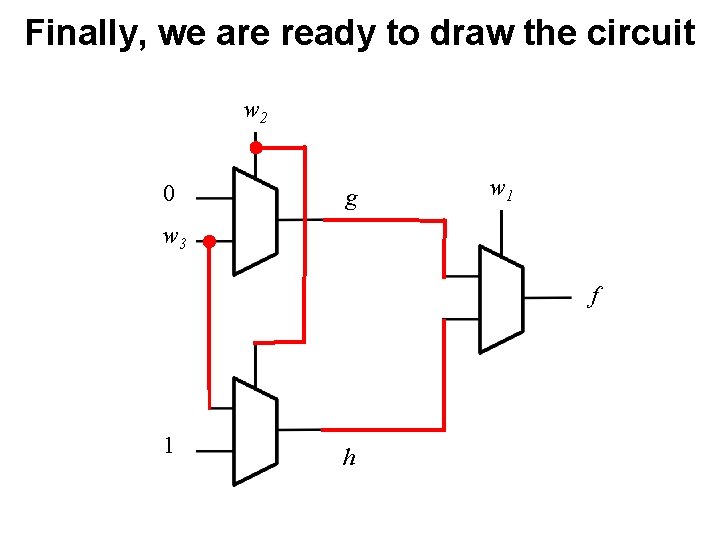 Finally, we are ready to draw the circuit w 2 0 g w 1
