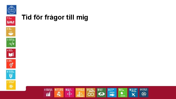 Tid för frågor till mig 