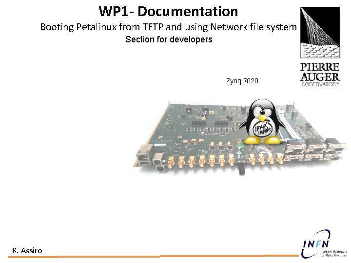 WP 1 - Documentation Booting Petalinux from TFTP and using Network file system Section