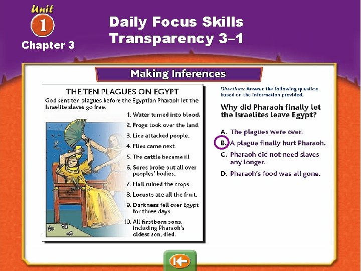 Chapter 3 Daily Focus Skills Transparency 3– 1 