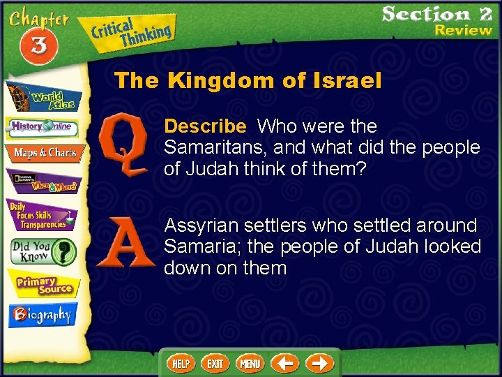 The Kingdom of Israel Describe Who were the Samaritans, and what did the people