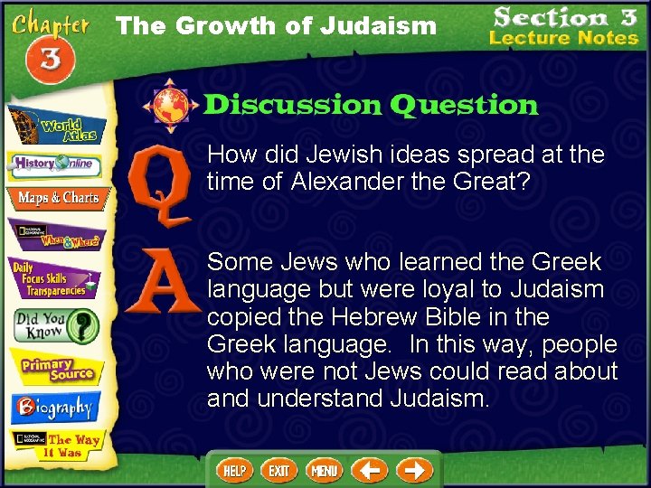 The Growth of Judaism How did Jewish ideas spread at the time of Alexander