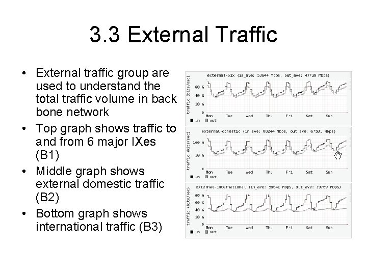 3. 3 External Traffic • External traffic group are used to understand the total