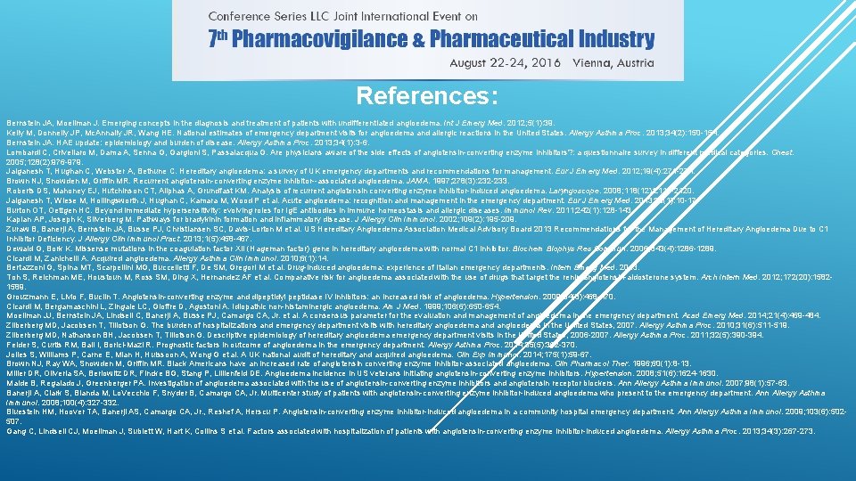 References: Bernstein JA, Moellman J. Emerging concepts in the diagnosis and treatment of patients