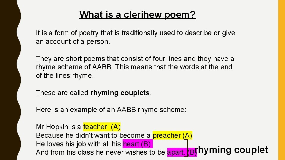 What is a clerihew poem? It is a form of poetry that is traditionally