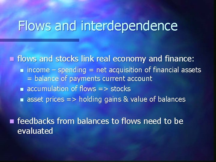 Financial Imbalances in the World Economy Facts sustainability